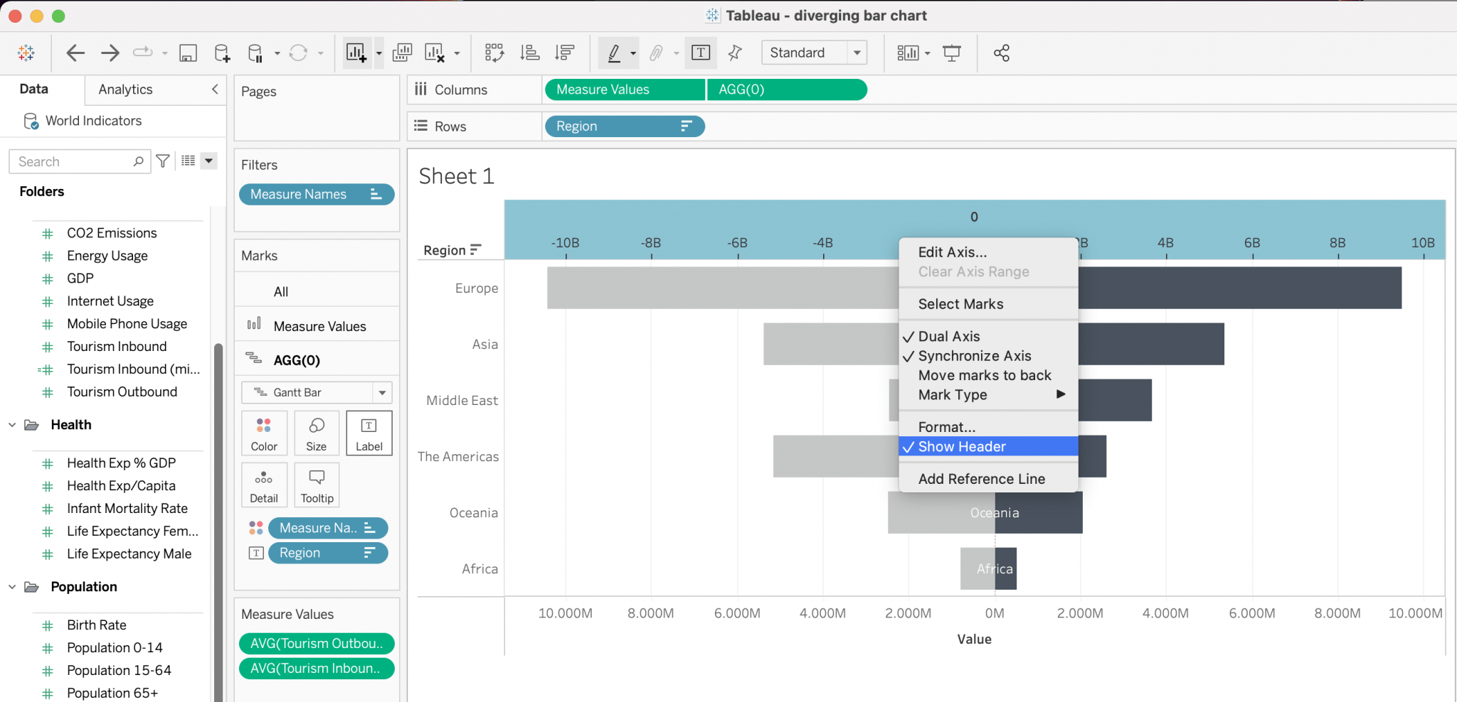 How to Create a Diverging Bar Chart