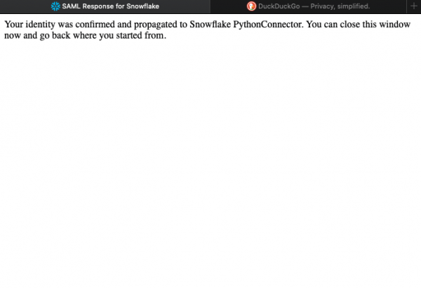 Connect to Snowflake from a Python script with Single-Sign On