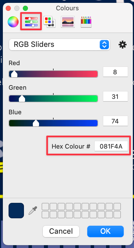 Procreate Hex Colour